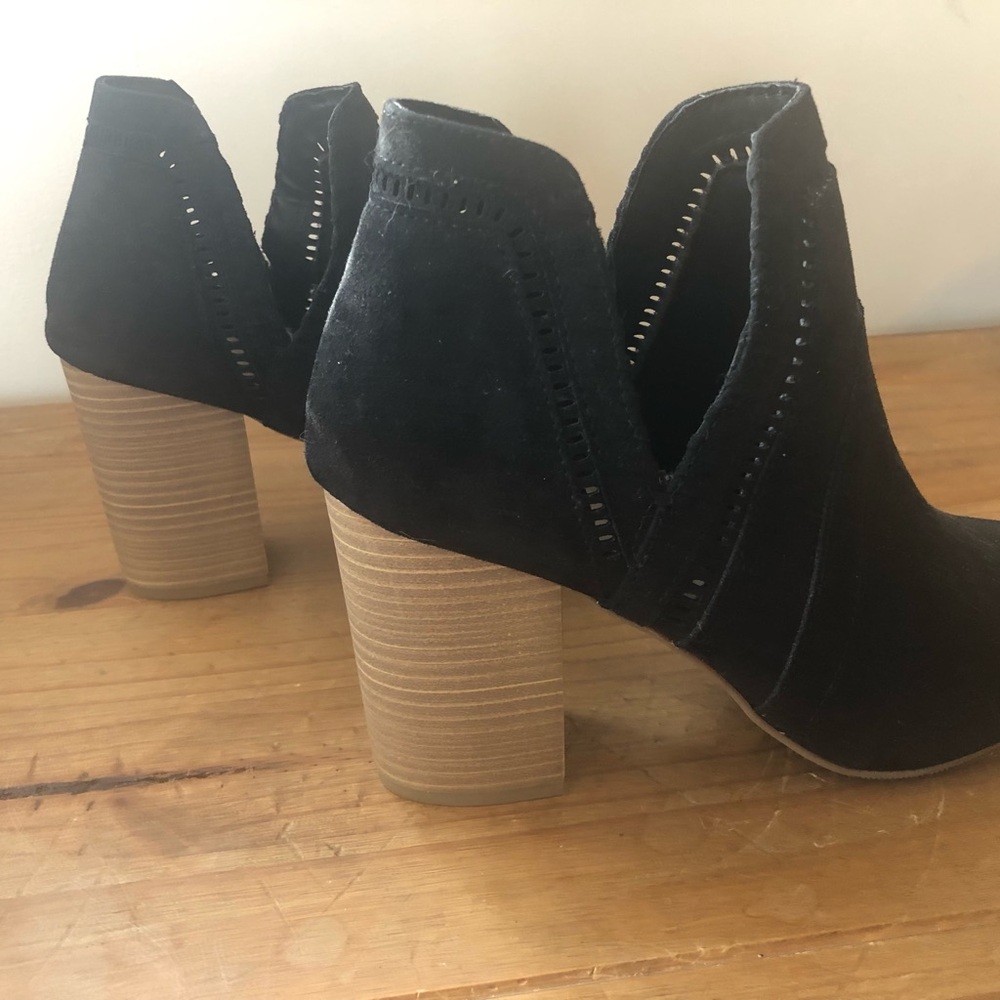 Fergalicious Black Peep Toe Booties